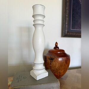 14” Harp Design Co Wooden Candlestick-Signed by Clint Harp